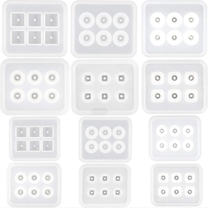 12-teiliges Silikonform-Set für Harz-Schmuck mit Kugel- und Würfelformen für DIY
