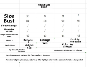 Größentabelle für besticktes Oberteil und Hose mit Brust- und Längenangaben in cm