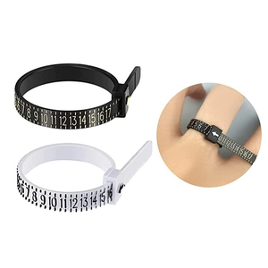 Medidor De Anillos Herramienta De Medición Dedos Plástico Reutilizable Cinturón Dispositivo Medida Joyería Para Hombres Mujeres