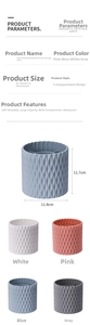 Rotating makeup brush holder with 5 compartments showing size 11.8cm x 11.7cm
