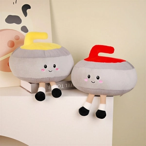 Poupée En Peluche De Curling Jouet De Simulation Sportive Rembourré Doux Coussin Décoratif Cartoon Pour Cadeau Enfants
