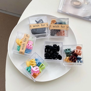 Mini Pinces À Cheveux Plastique Mat Petites Barrettes Requin Fixation Queue De Cheval Style Coréen Couleurs Macaron