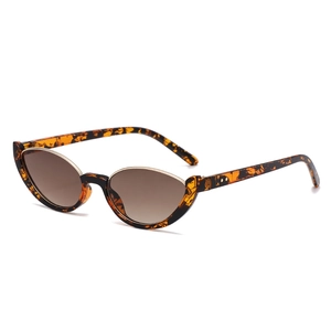 Chic cat eye sunglasses with tortoise frame and gold trim on white background
