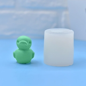 3D duck silicone mold for DIY soap, resin, and candle making with finished duck model