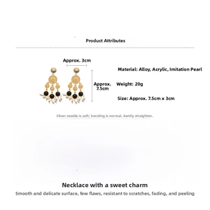 Tableau des tailles pour boucles d'oreilles bohèmes avec perles et glands en acrylique fin