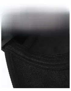 Detail shot of the wide moisture-wicking inner sweatband of this warm winter baseball cap