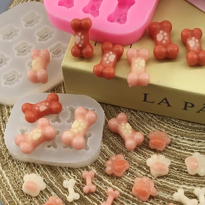 Stampo in silicone alimentare per mini impronte di gatto e ossa di cioccolato