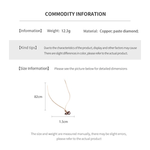 Detailed size specifications for a Chinese style gourd pendant necklace with dimensions