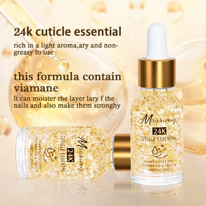 Huile cuticule aux feuilles d'or 24K flacon 15ml pour soin et réparation des ongles