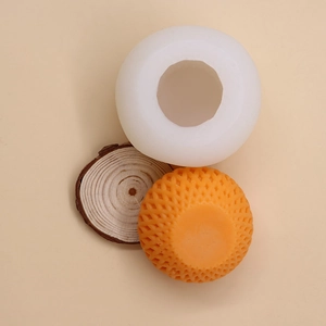 3D sphere grid texture silicone mold for DIY handmade scented candles and plaster crafts