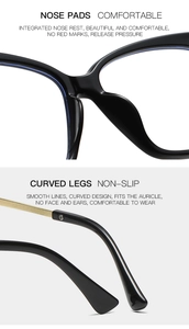 Detail of ergonomic nose pads and black butterfly frame with gold metal temple hinges
