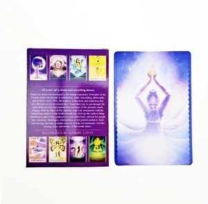 Detailed view of Sea Soul Journey Oracle box back featuring The Cosmic Dance illustrations