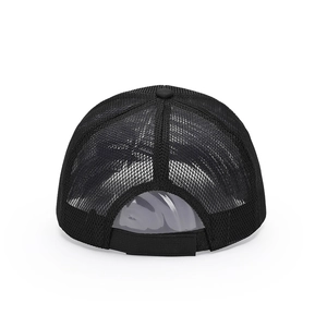 Atmungsaktive schwarze Mesh-Baseballkappe für Herren mit Klettverschluss und Hohl-Design