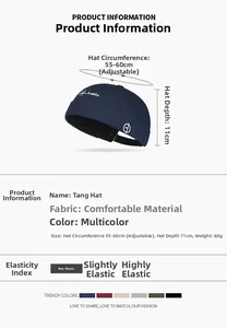 Guide des tailles pour bonnet docker bleu marine réglable avec broderie et tissu en coton