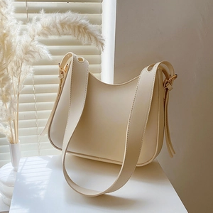 Sac Sous Le Bras En Cuir PU Pour Femmes Mode Minimaliste Sac À Bandoulière Demi-Lune Avec Sangle Réglable