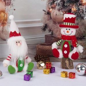 Christmas Candy Jars Transparent Plastic Gift Storage Containers Santa Snowman Gnome Figures Holiday Party Decor
