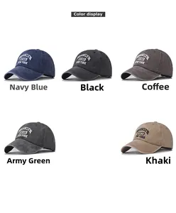 Collection détaillée de casquettes Brooklyn vintage en coton délavé plusieurs couleurs