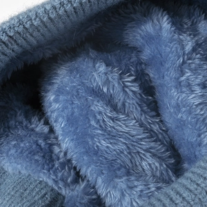 Winter knit hat featuring premium thick fleece lining for extra warmth and soft texture