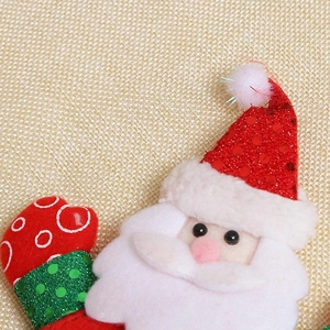 Luminous Christmas headband with plush Santa Claus and sparkling sequin details