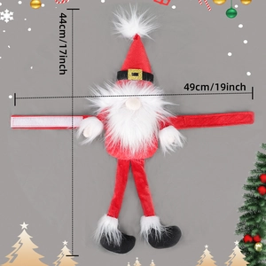 Cute Santa Claus long arm curtain buckle holder with measurements 44x49cm for Xmas decor
