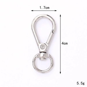 Detailed silver star-shaped lobster clasp dimensions with 1.7cm width and 4cm length