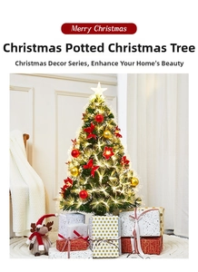 Detailed view of 90cm fiber optic Christmas tree with ornaments and glowing star
