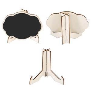 Cloud-shaped mini wooden chalkboard with easel stand for Christmas party and home decor