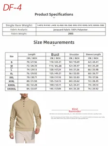 Gedetailleerde maattabel voor outdoor herensweatshirt met afmetingen in CM en INCH