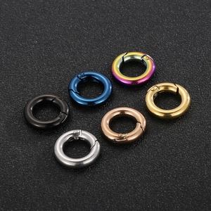 Various colors of stainless steel spring ring clasps for necklaces and bracelets