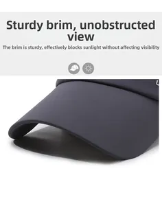 Detailed close-up of dark grey ice silk sun hat brim with stiff and durable texture