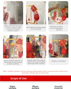 Step-by-step installation guide for festive window stickers on smooth glass surfaces