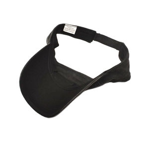 Adjustable black washed cotton sun visor hat for outdoor activities and sun protection