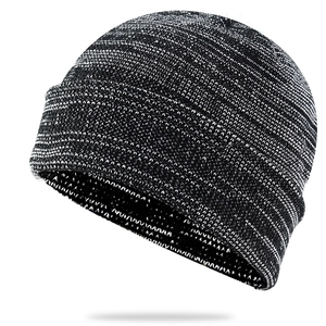 Unisex Knitted Beanie Hat Winter Warm Marl Melange Cuffed Pullover Outdoor Skiing Casual Cap For Adults