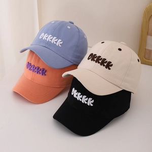 Kids Cotton Baseball Cap Letter Embroidery Adjustable Sun Hat Casual Outdoor For Boys Girls