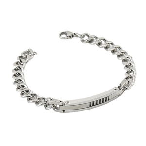 Bracelet Gourmette Pour Hommes En Acier Inoxydable Plaque Or Minimaliste Géométrique Barre Bijoux De Mode Accessoires Quotidiens