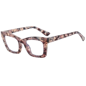 Fashionable oversized tortoise shell anti-blue light glasses with retro square frame