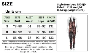 Detaillierte Größentabelle für sexy Neckholder-Jumpsuit mit Maßen für S bis L in cm