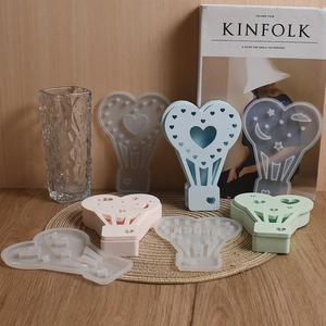 Silicone heart hot air balloon molds for DIY resin night lights and plaster crafts