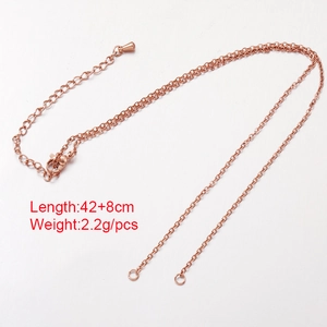 Rose gold stainless steel 18k plated cable chain with lobster clasp for DIY jewelry