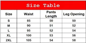 Men's summer cotton linen shorts size chart from S to 2XL with waist and length details