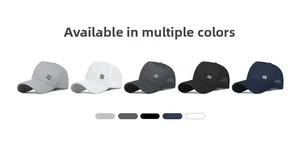 Detailed display of mesh baseball caps in five colors with breathable fabric and metal logo