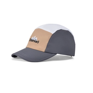 Kids quick-dry waterproof baseball cap with mountain embroidery and color-block design