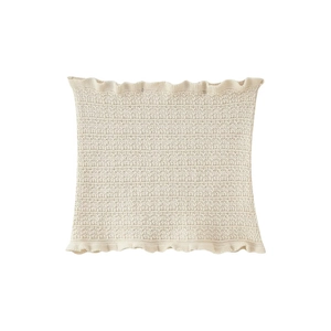 Ensemble en tricot 3 pièces avec haut bandeau crème crocheté et ourlet à volants