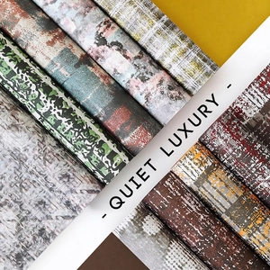 Quiet Luxury style bouquet flower wrapping paper with various elegant floral patterns