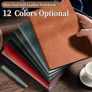 A5 premium soft touch PU leather notebook available in 12 minimalist business colors