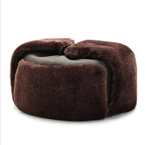 Men Winter Lei Feng Hat Ushanka Faux Fur Fleece Lined Thick Warm Windproof Ear Flaps Outdoor Skiing Aviator Cap