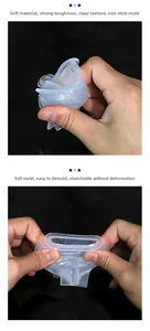 Detailed view of soft, flexible ice cream silicone mold showing tear-resistant texture