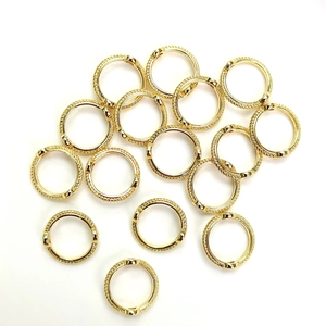 Multiple 14k gold-filled round spacer beads and rings for DIY jewelry making
