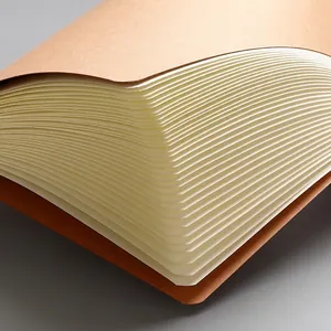 B5 Kraft paper notebook with 36 sheets featuring stitched binding and minimalist brown cover
