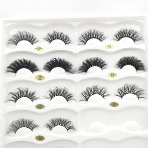 Set of 8 pairs 6D fluffy Russian curl false eyelashes in professional white tray